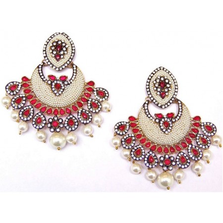 Pearl Chand Bali Earrings